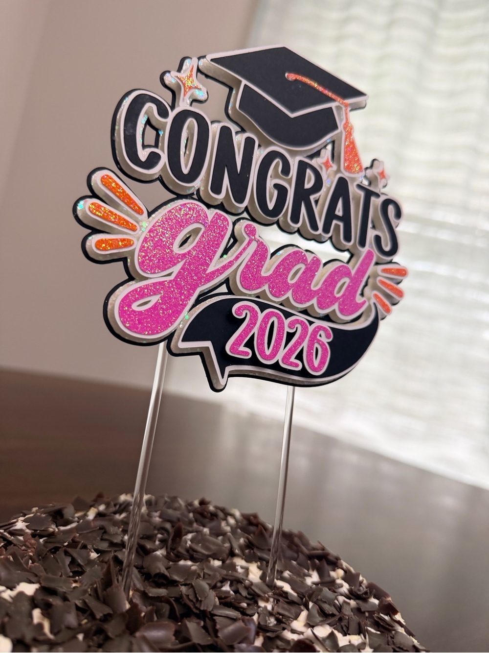 Personalized Graduation Cake Topper | Custom Grad Cap, Congrats Grad 2026 - Picture 4 of 12